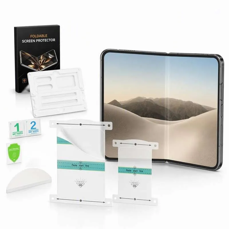 iPhone Duo Screen Protector Set · Inner + Outer – wholesale, Hydrogel set · install kit · retail box